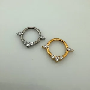 پیرسینگ تیتانیوم دیث کد ۴۴ در دو رنگ طلایی و نقره‌ای
