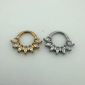 پیرسینگ دیث استیل کد ۳۰۵ رنگ طلایی و نقره‌ای
