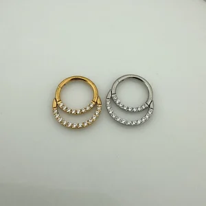 پیرسینگ دیث استیل کد ۳۱۰ رنگ طلایی و نقره‌ای